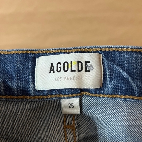 Agolde | Nico High Rise Slim Fit Jeans Limit Wash Denim Button Fly Size 25 - Picture 2 of 11